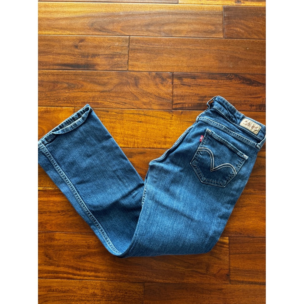 Levis 518 Superlow Jeans Womens 29x30 Blue Excellent Bootcut Low Rise Denim